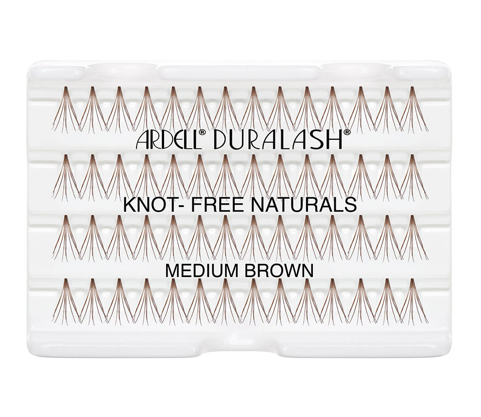Ardell Knot-Free Individuals - Medium (Brown) faux lashes labelled in inner plastic packaging