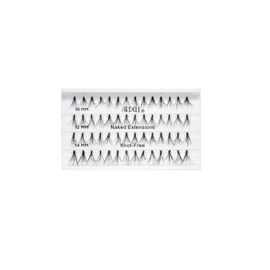 Tray of Ardell Naked Extensions individual lashes in 10mm, 12mm, and 14mm lengths, knot-free and natural looking