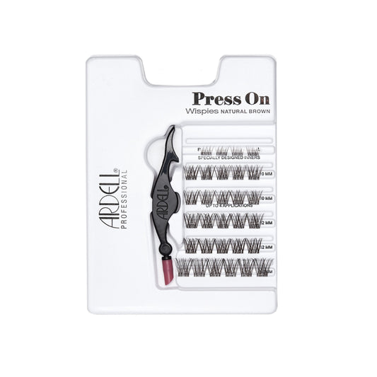 Press On Pre-Glued Underlash Wispies Natural Brown Content