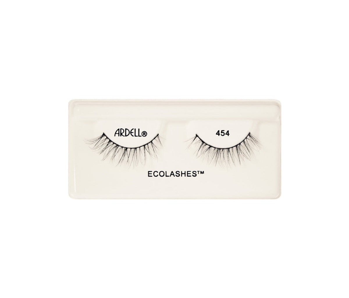 Ardell EcoLashes 454 – Lightweight eco-friendly lashes with a fluttery design for a soft, natural-looking lash enhancement.