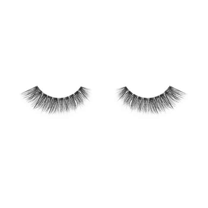 Ardell 3D Faux Mink 861 falsies displayed flat to show lash shape, density, and curl.