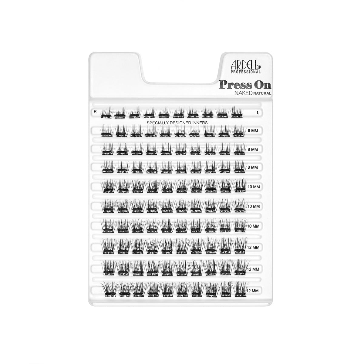 Tray of Press On Pre-Glued Underlash Extensions Naked Natural 100 ct
