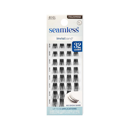 Front packaging of Seamless Underlash Fauxmink D Curl with Invisiband 32 Ct