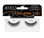 A single pair of Ardell Double Up 205 showing its two-layered lashes & rounded lash style
