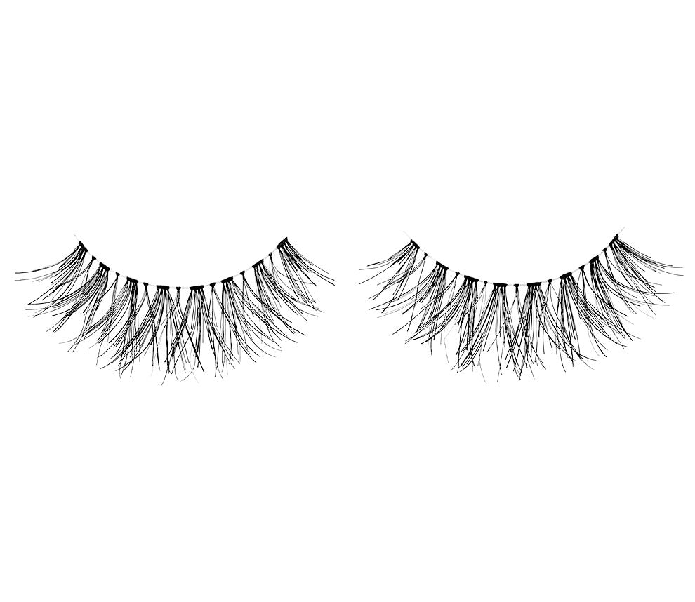 A single pair of Ardell Demi Wispies showing its signature Wispies style with crisscross, feathering, and curl
