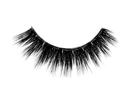 Single Ardell Fauxmink 854 showing its uneven lash lengths and feathery features