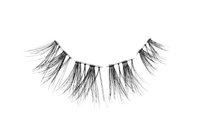 Close up of 2 Ardell Pre-Cut Wispies featuring its medium volume, long length lash style