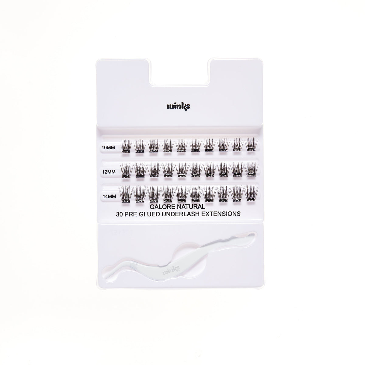 Tray of Ardell Winks Press on Lash underlash extensions galore natural, pre-glued and ready to apply lash segments.