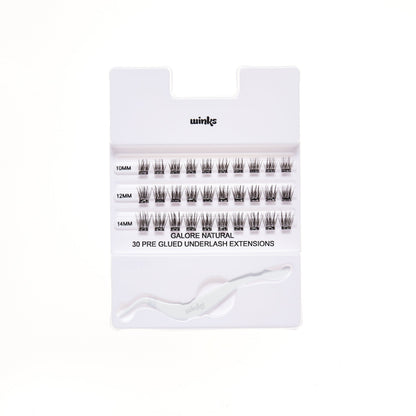 Tray of Ardell Winks Press on Lash underlash extensions galore natural, pre-glued and ready to apply lash segments.