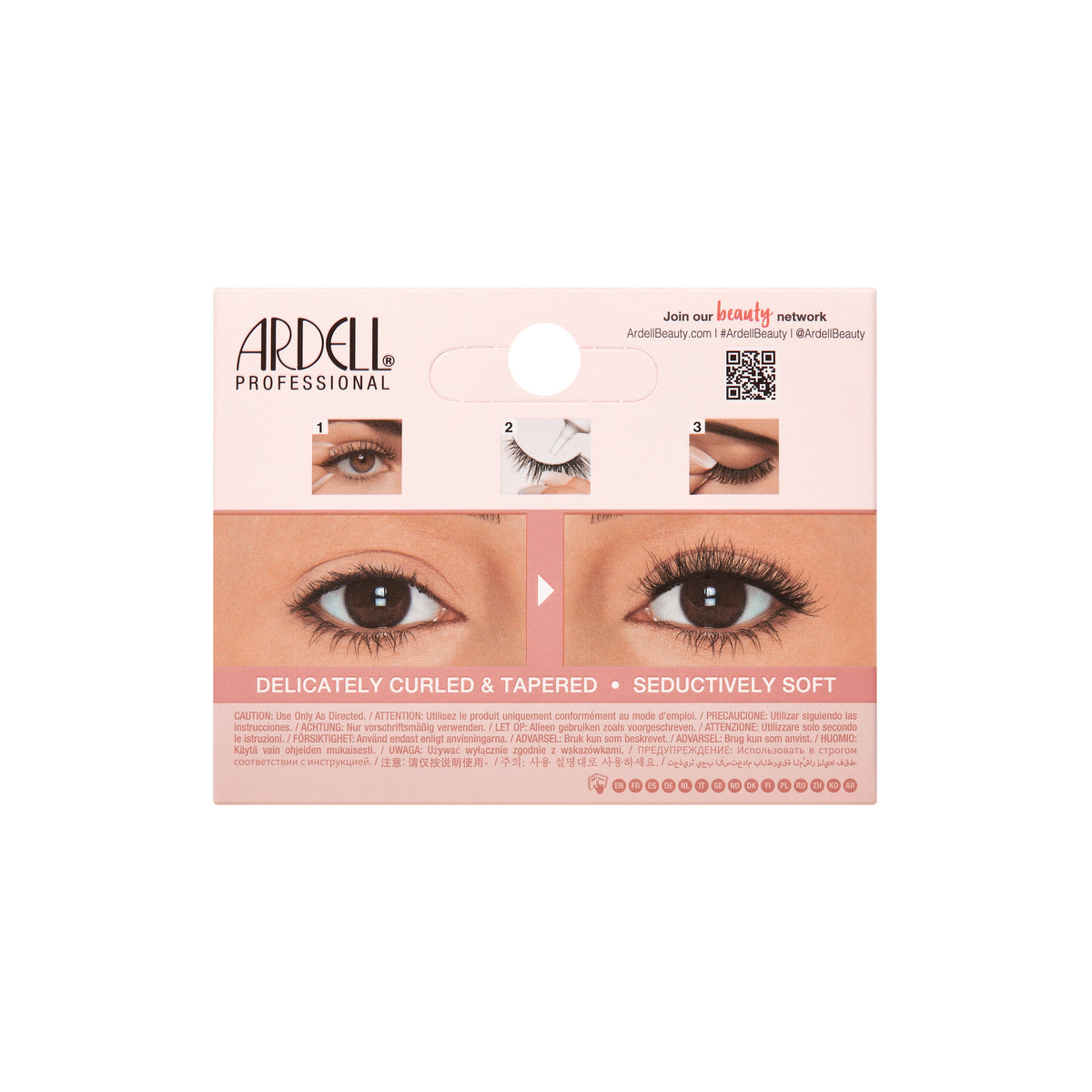Ardell eyelash packaging with product display on a white background