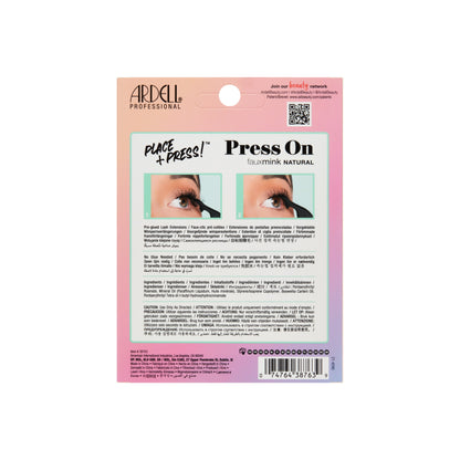 Back packaging of Press On Fauxmink Natural 60 ct