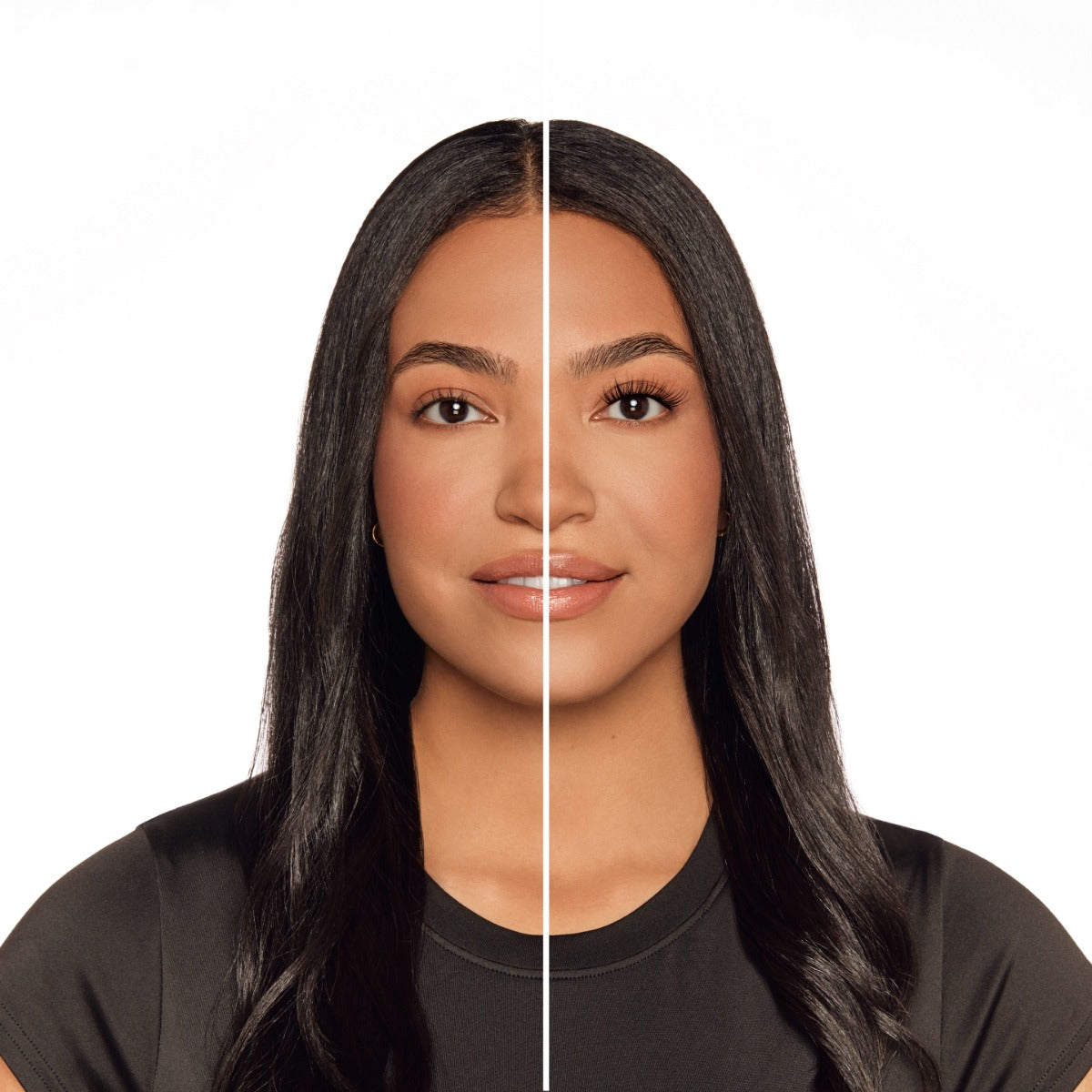 Naked Clusters 421 shown on model with hooded eyes