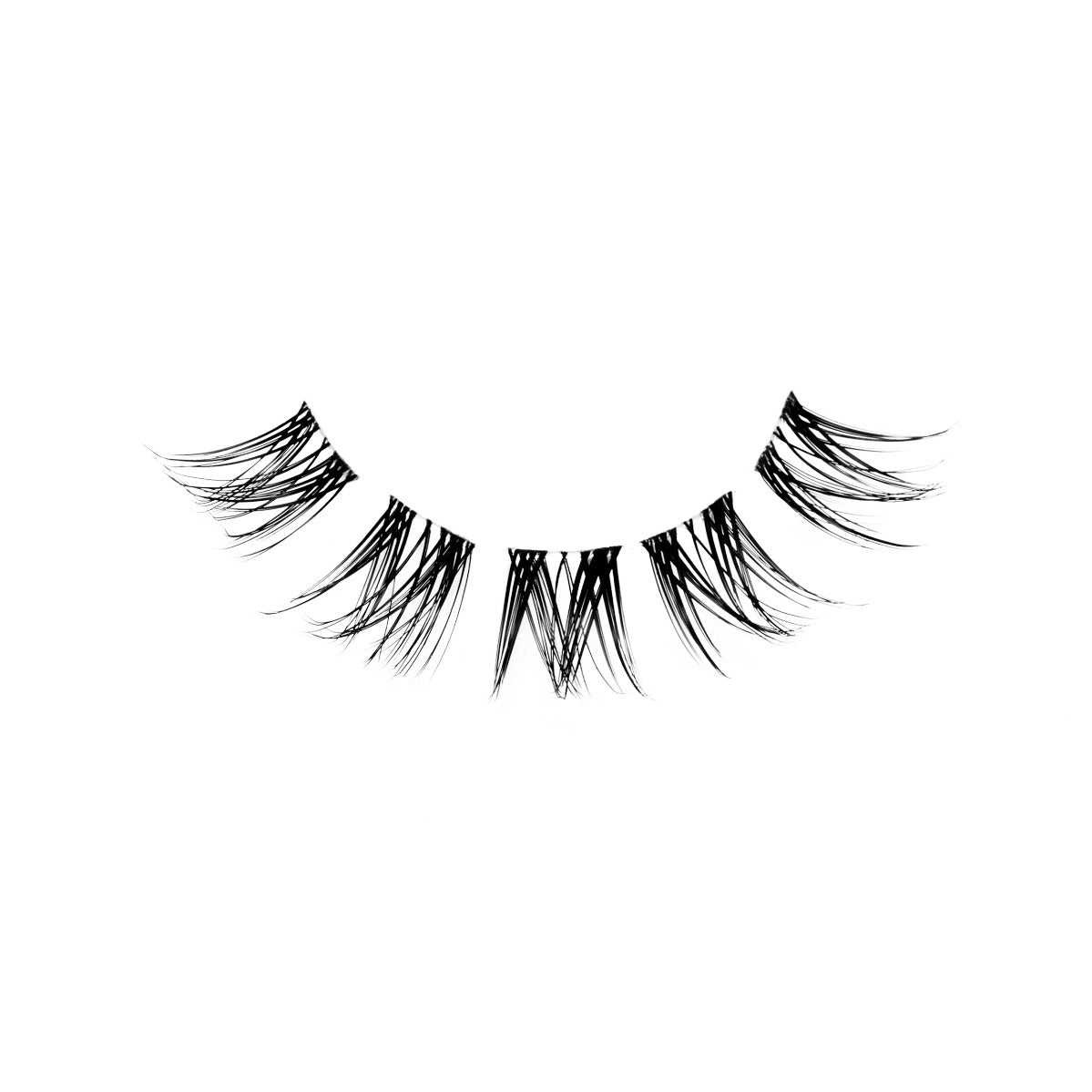 5 pieces Naked Clusters 437 arranged to show lash shape and profile