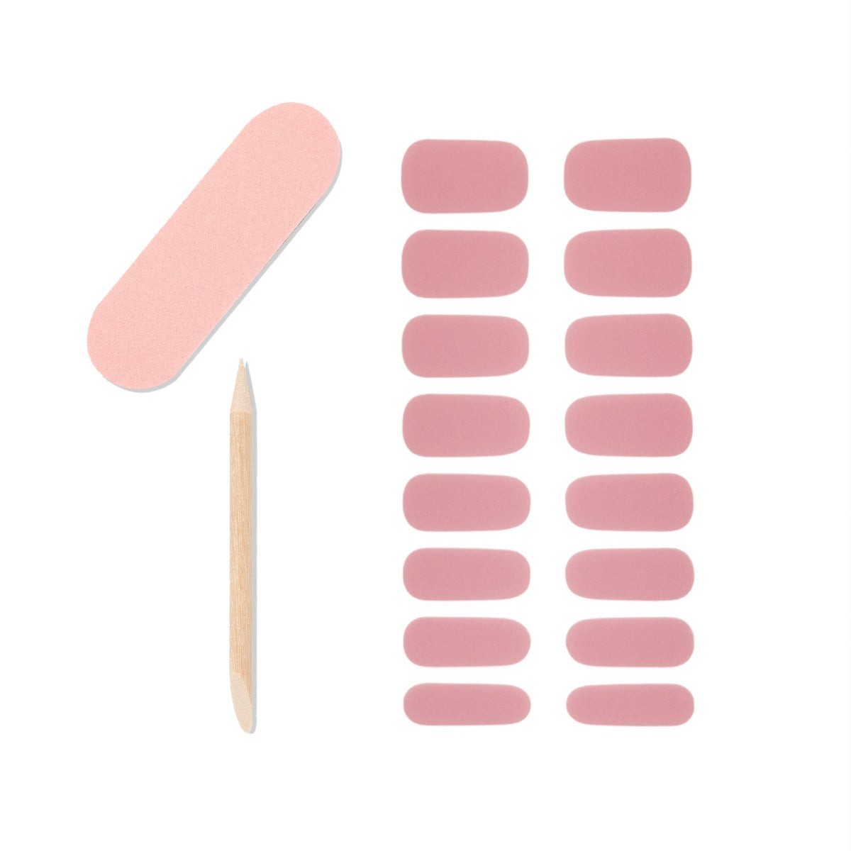 1-piece nail file, 1-oiece orange woods tick and 16-piece nail strips