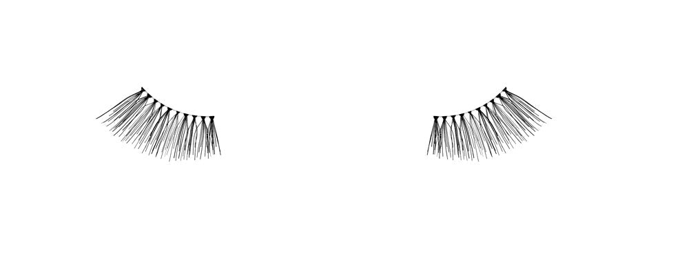 A pair of Ardell Accents 315 - Black color variant featuring its fine and slightly half clustered lashes