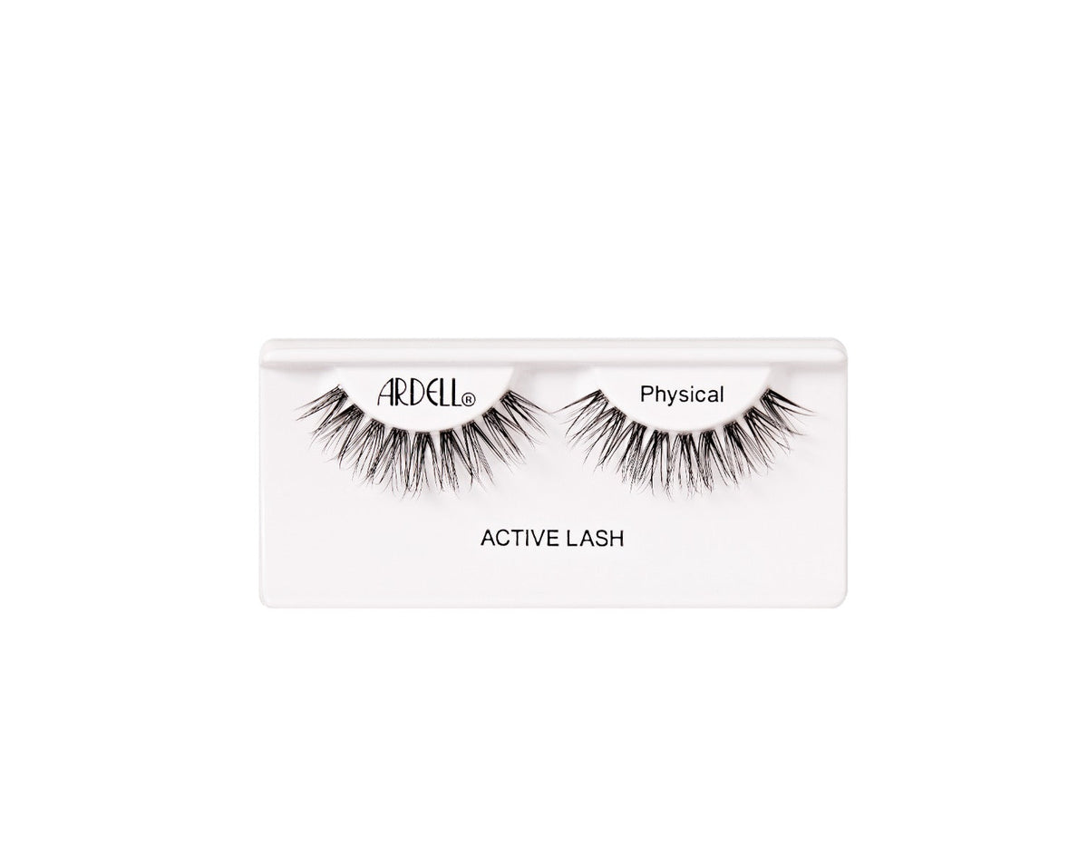 Ardell Active Lash Physical lashes deliver flirty lift and athletic hold with soft, flexible fibers for all-day wear.