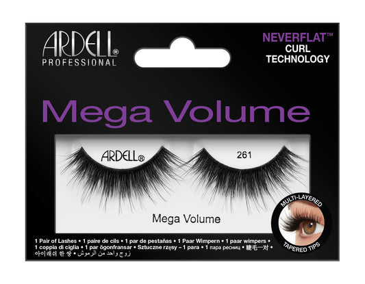 Front of Ardell Mega Volume 261 retail pack in black