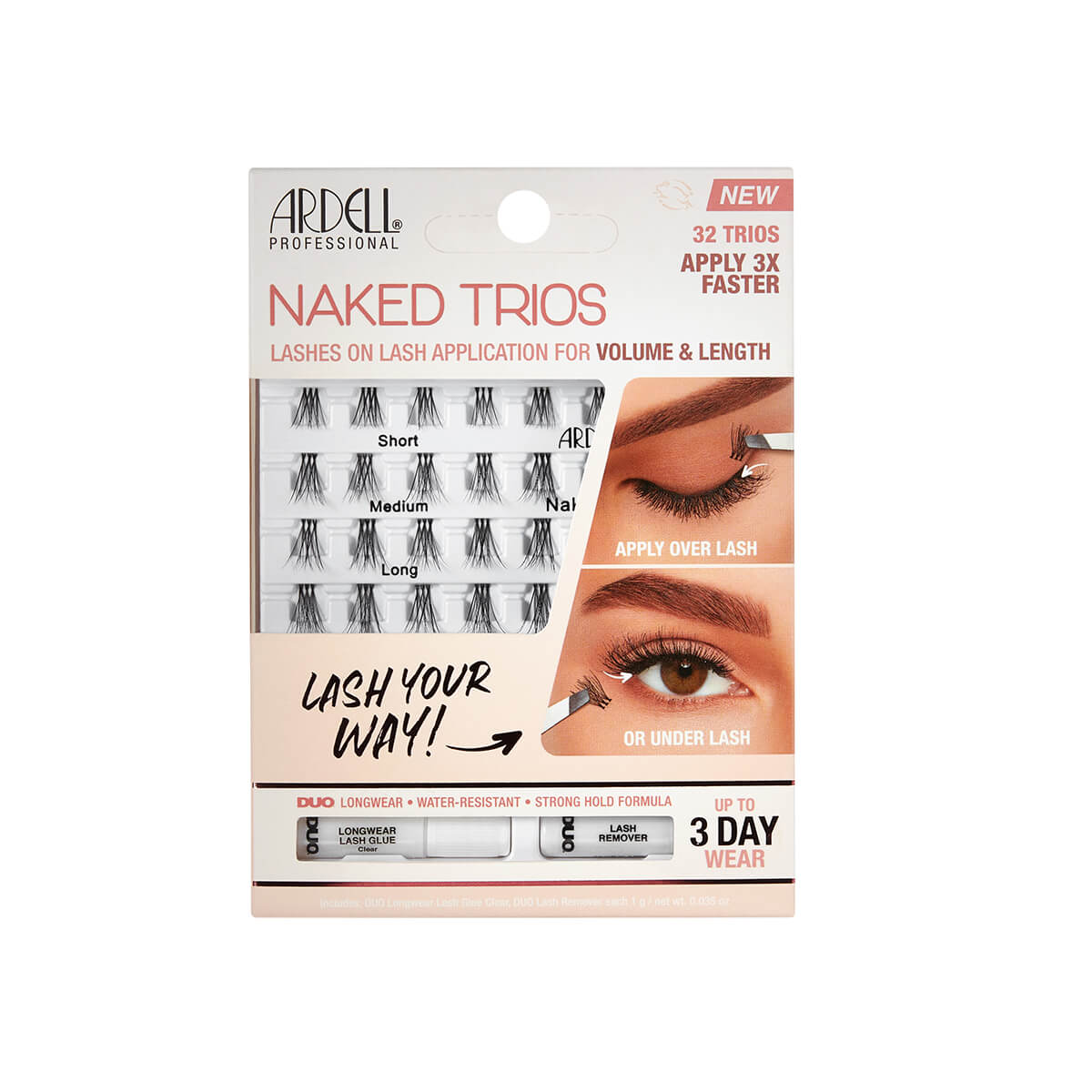 Lashes in packaging