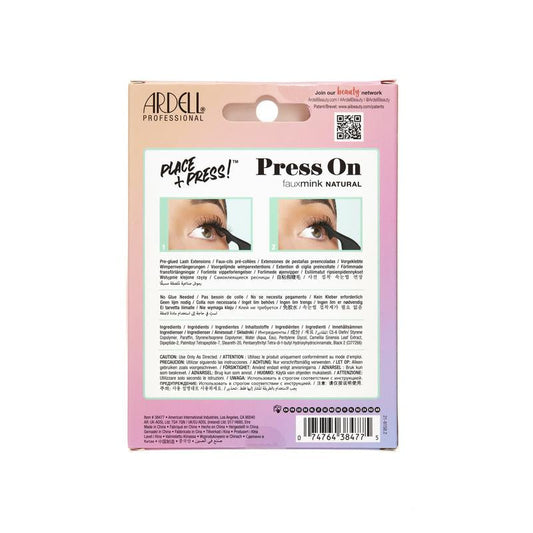 Ardell Press On False Mink Natural eyelash packaging on a white background